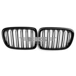 Front Bumper Grill Compatible With Bmw X1 E84 2009-2016 Front Bumper Grill Glossy Black