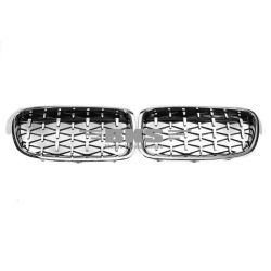 Front Bumper Grill Compatible With Bmw 3 Series F30 2012-2018 Front Bumper Grill Diamond Chrome