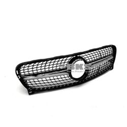 Front Bumper Grill Compatible With Mercedes Gla W156 X156 2014-2016 Front Bumper Panamericana Grill W156 Grill Diamond Silver