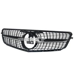 Front Bumper Grill Compatible With Mercedes Benz C Class W204 2007-2014 Front Bumper Grill W204 Grill Diamond Black