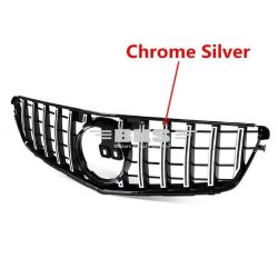 Front Bumper Grill Compatible With Mercedes Benz C Class W204 2007-2014 Front Bumper Grill W204 Grill Gtr Silver